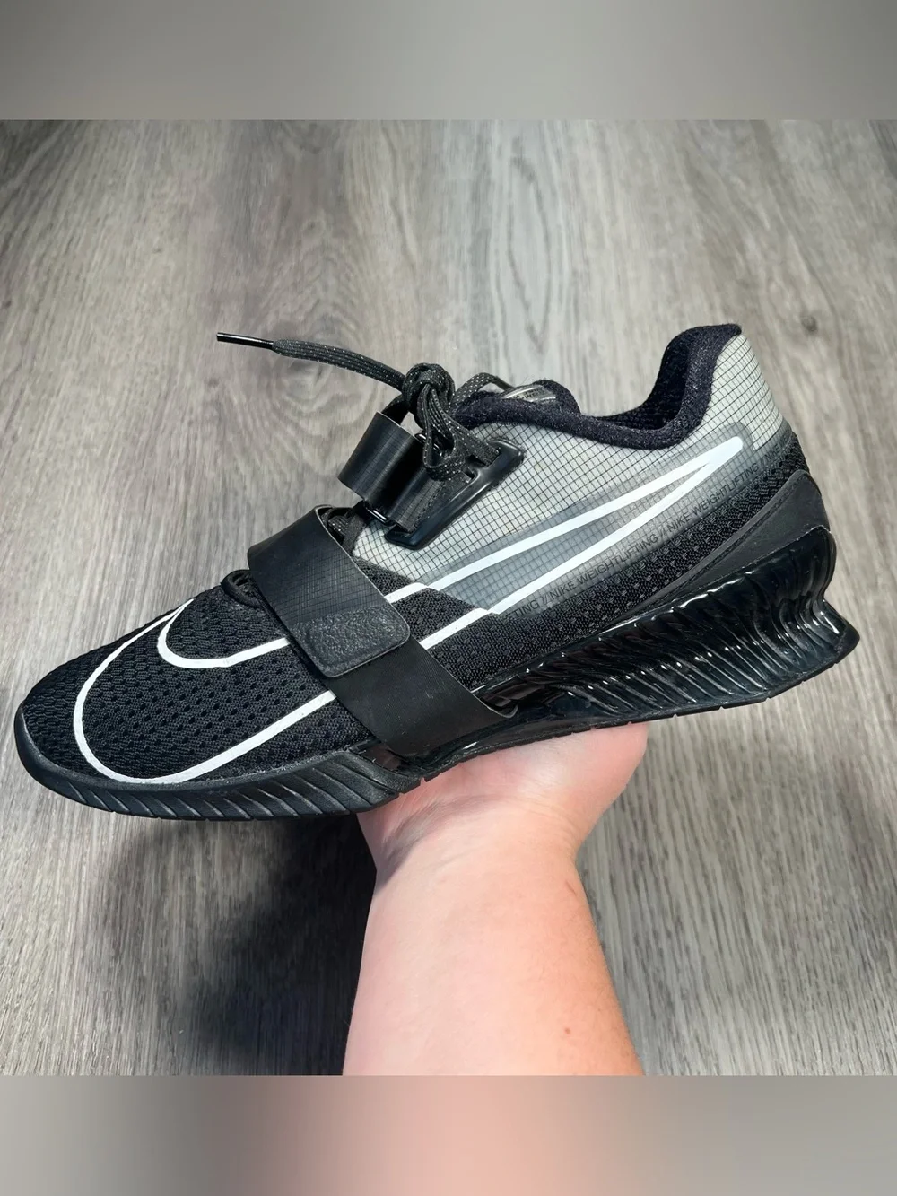Nike Romaleos 4 Men's Weightlifting Gym Shoes Black White Size 9 CD3463-010